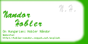 nandor hobler business card
